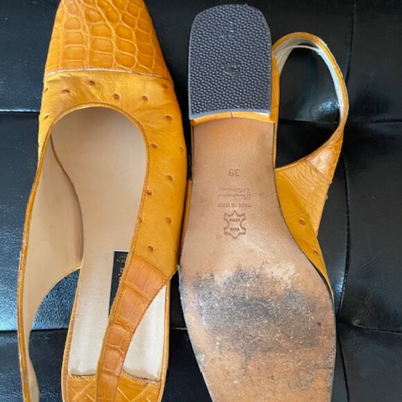 Giorgio's of Palm Beach Chic Tan/Burnt Orange Women's Slingback - Picture 2 of 4